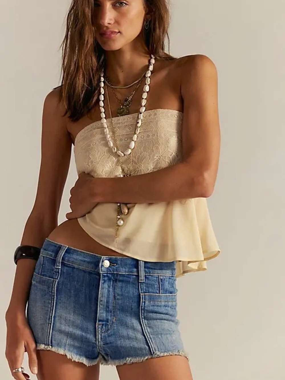 NEW Free People x We The Free Janney Denim Shorts